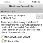 Sekce Nastavení