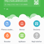 AirDroid na mobilním telefonu