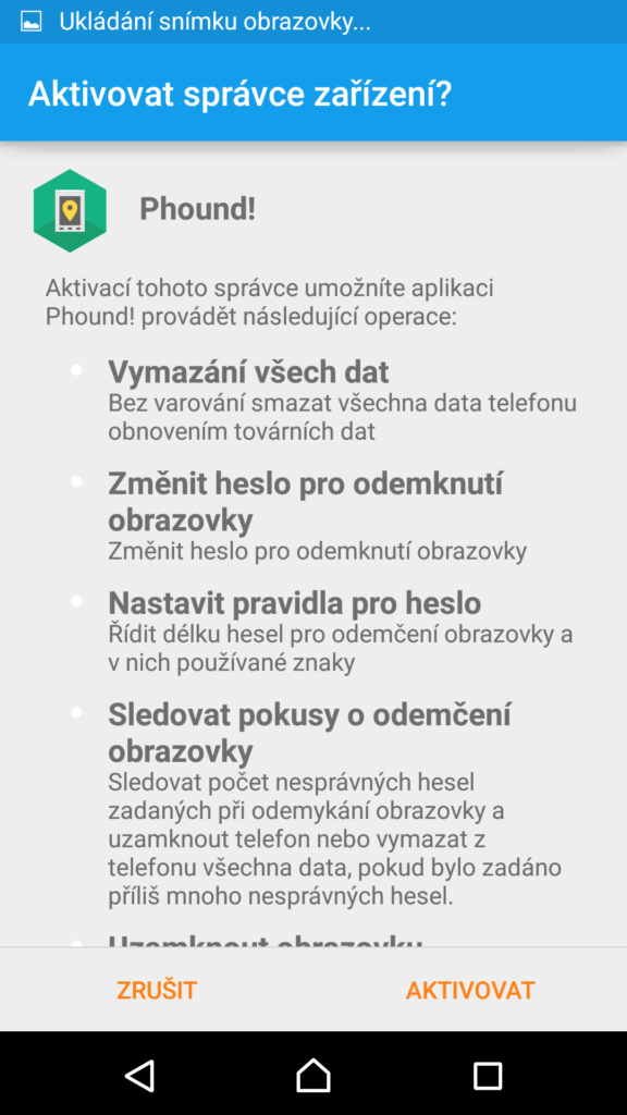 Přidělení oprávnění správce zařízení