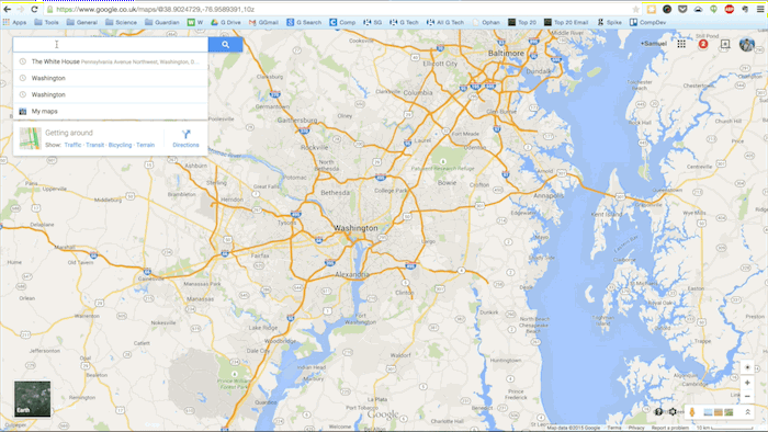 Mapy Google a jejich hledání