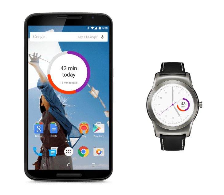 Google Fit přináší widget a ciferník pro hodinky