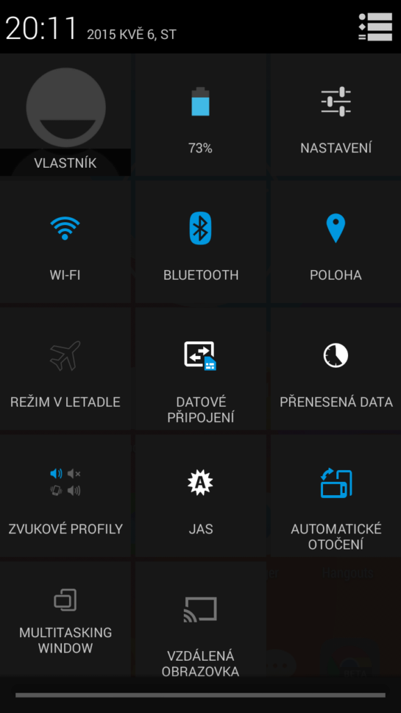 THL 5000T přepínače