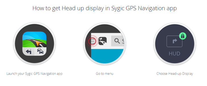 Jak aktivovat funkci Sygic Head-up Display