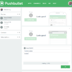 Pushbullet na desktopu v prohlížeči