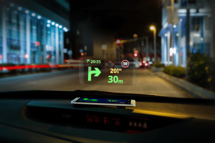 Sygic Head-up Display promítá informace do čelního skla