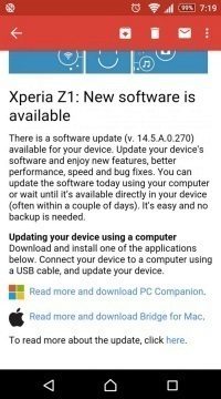 xperia z1 lollipop