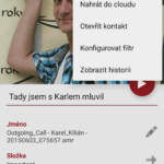 Možnosti práce s nahrávkou