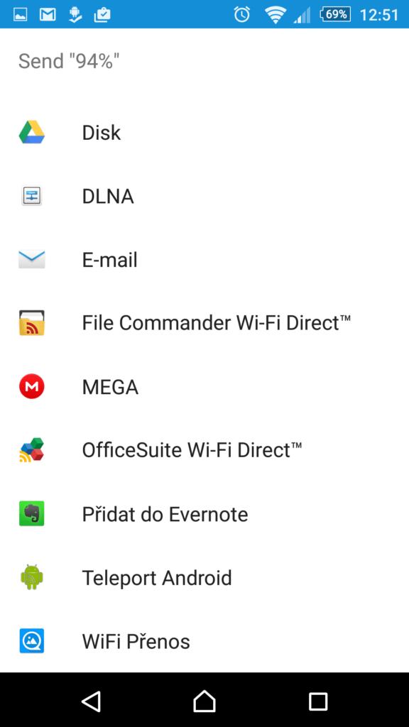 Sdílení APK souboru