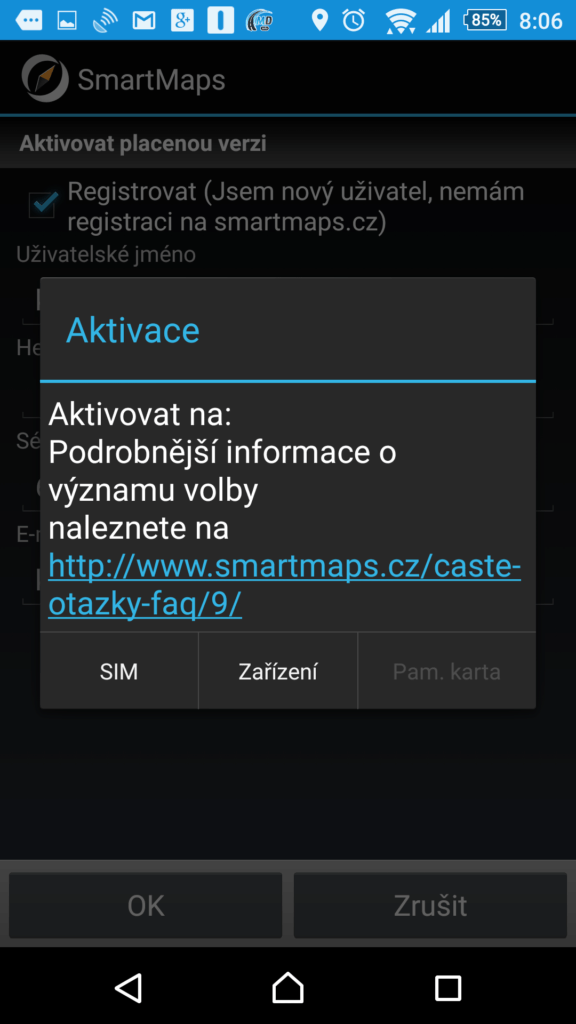 Aktivace licence