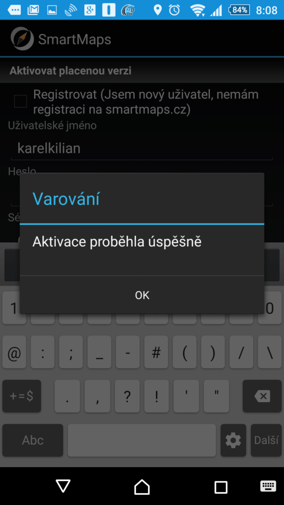 Aktivace licence