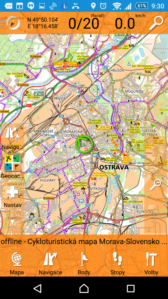 Uživatelské rozhraní aplikace SmartMaps
