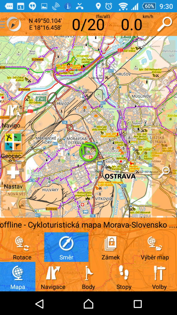 Uživatelské rozhraní aplikace SmartMaps