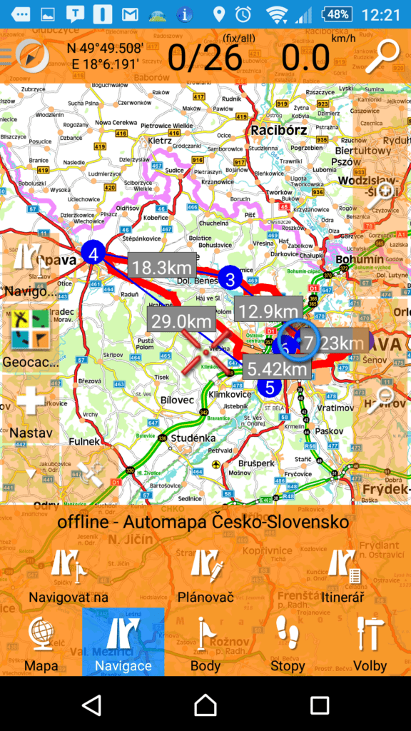 Naplánovaná trasa