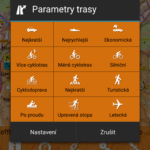 Parametry trasy