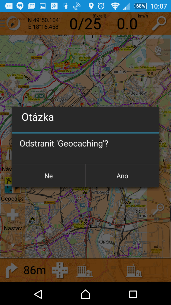 Do levé lišty lze přidávat a odebírat tlačítka