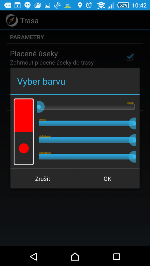 Nastavení barvy a průhlednosti