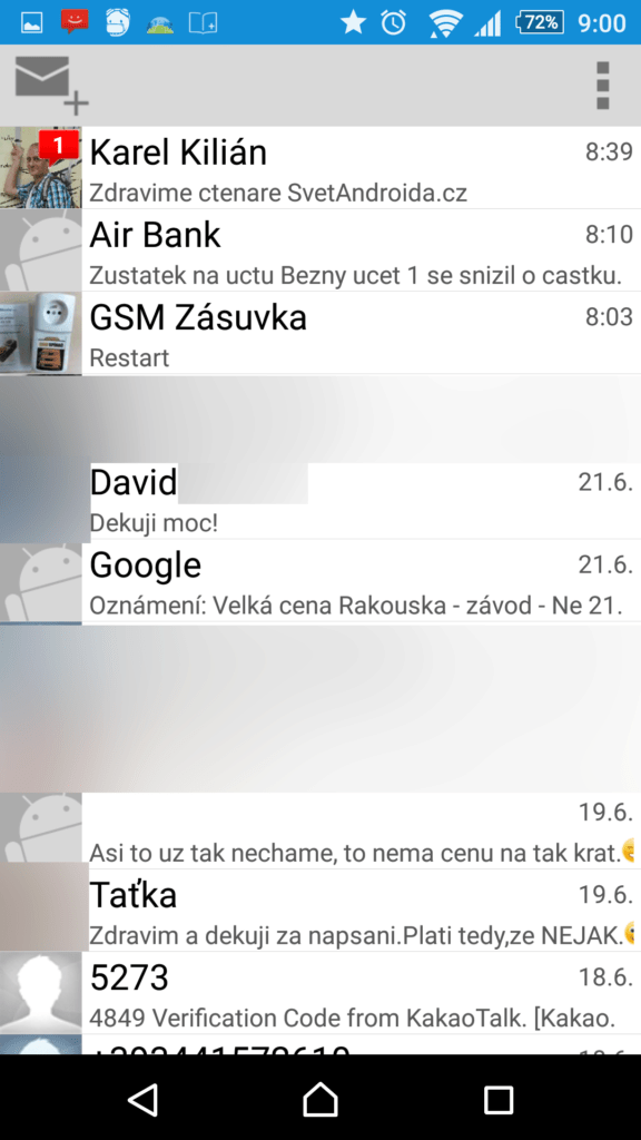 Oskárek: uživatelské rozhraní aplikace