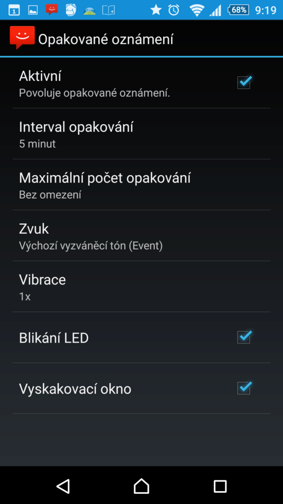 Opakované oznámení