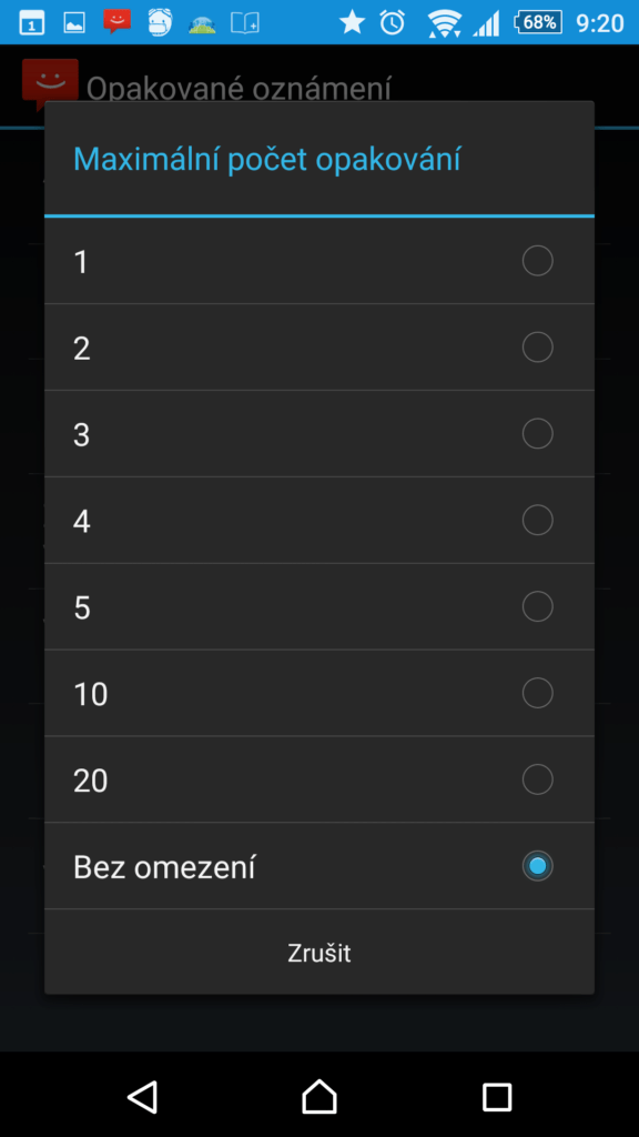 Opakované oznámení