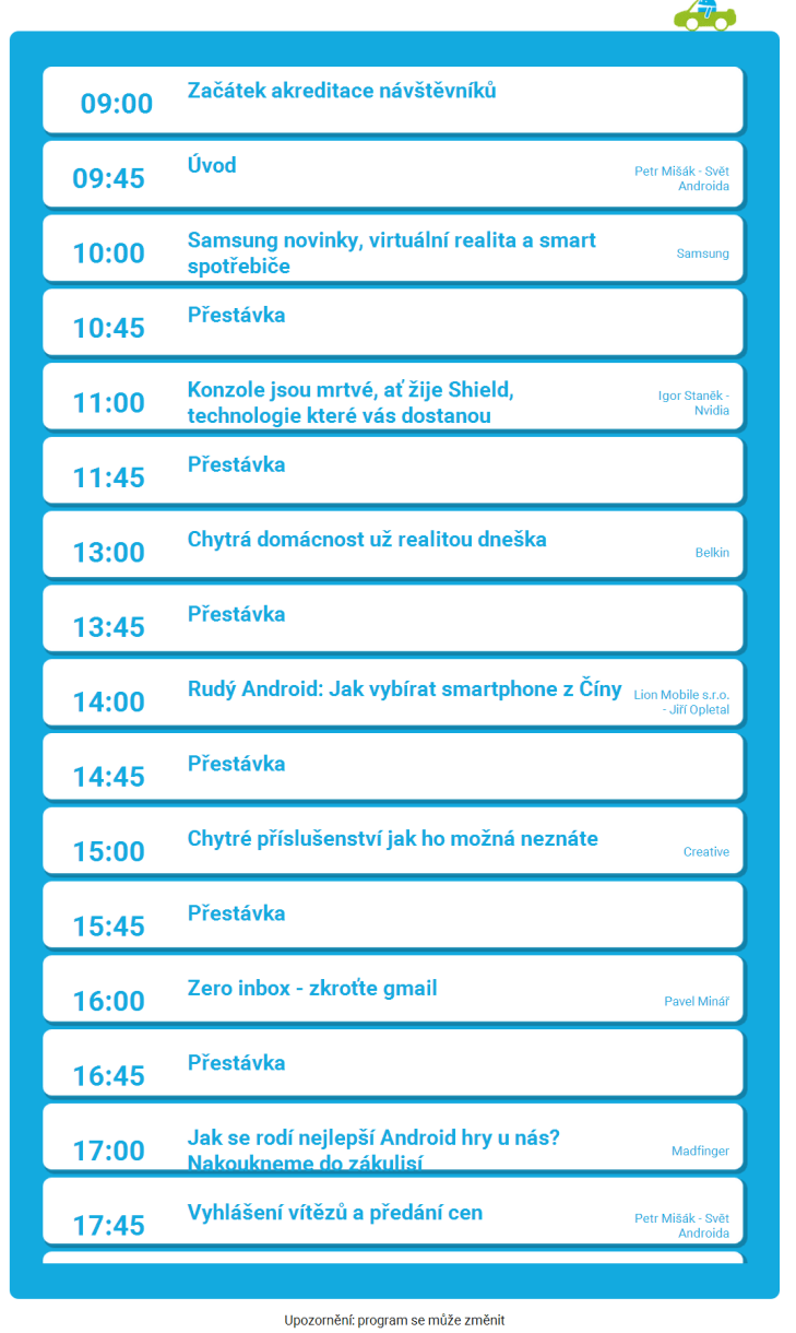 Program - Android RoadShow 2015 - dotkni se Androida ve svém městě Android RoadShow 2015 – dotkni se Androida ve svém městě_20150616222342