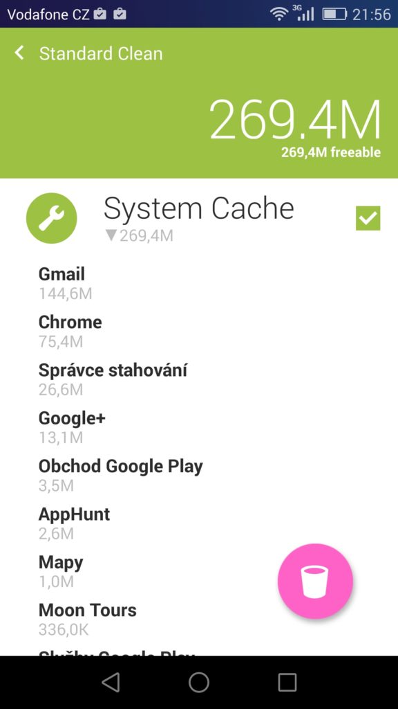 anroid aplikace UC cleaner 1