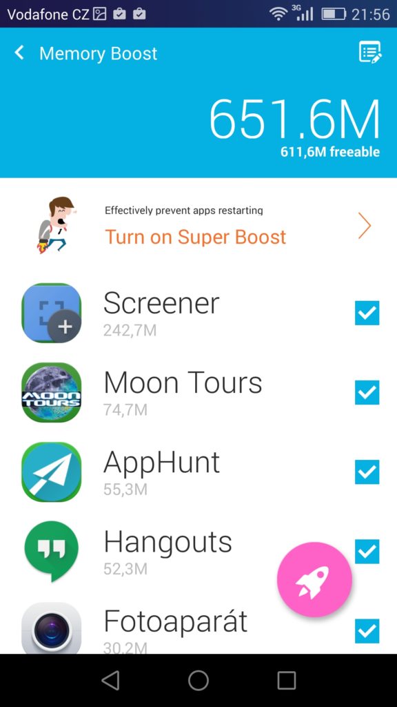 anroid aplikace UC cleaner 3
