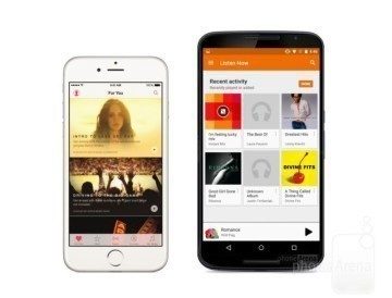 iOS 9 vs Android hudba