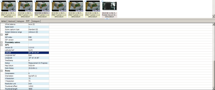 Zeměpisné souřadnice umí z fotky vyčíst například prohlížeč XnView