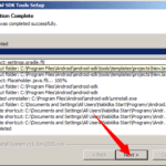 Proces instalace SDK Tools