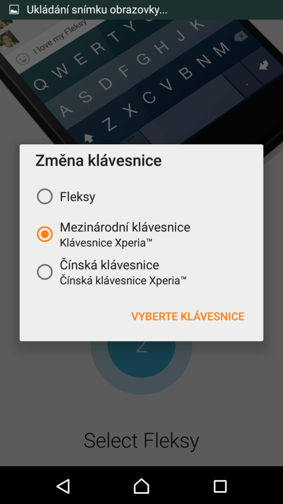 Úvodní nastavení klávesnice
