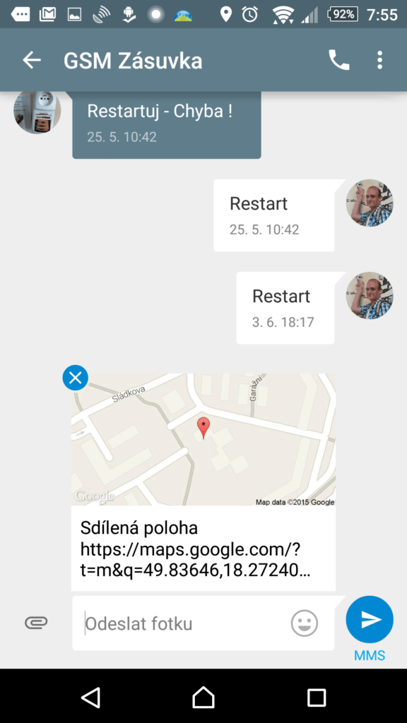 Sdílení polohy