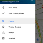 Časová osa v nové verzi Map Google