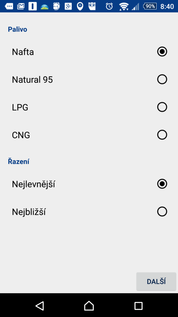 Úvodní nastavení
