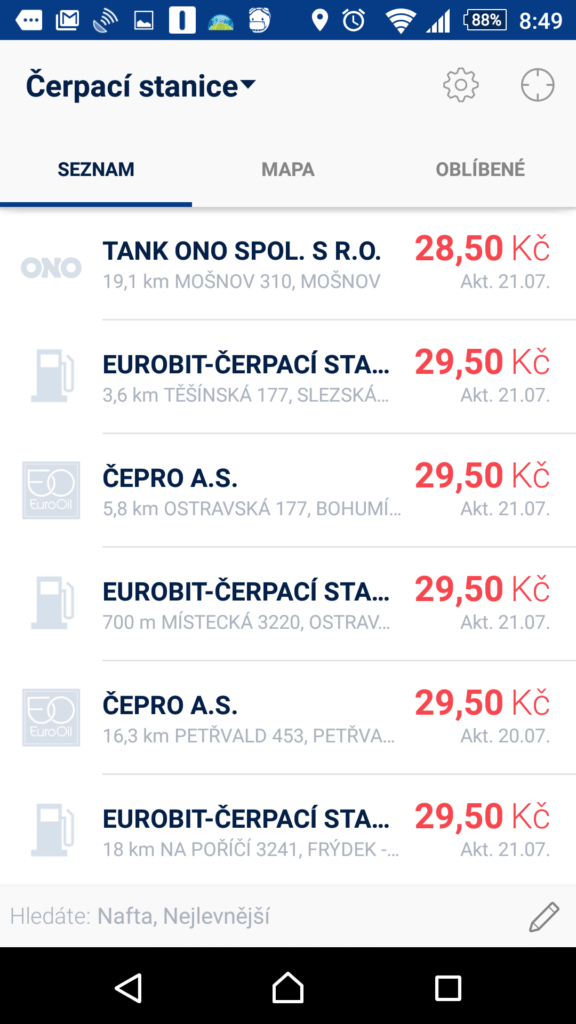 Seznam stanic