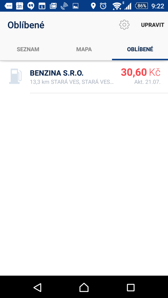 Oblíbené stanice