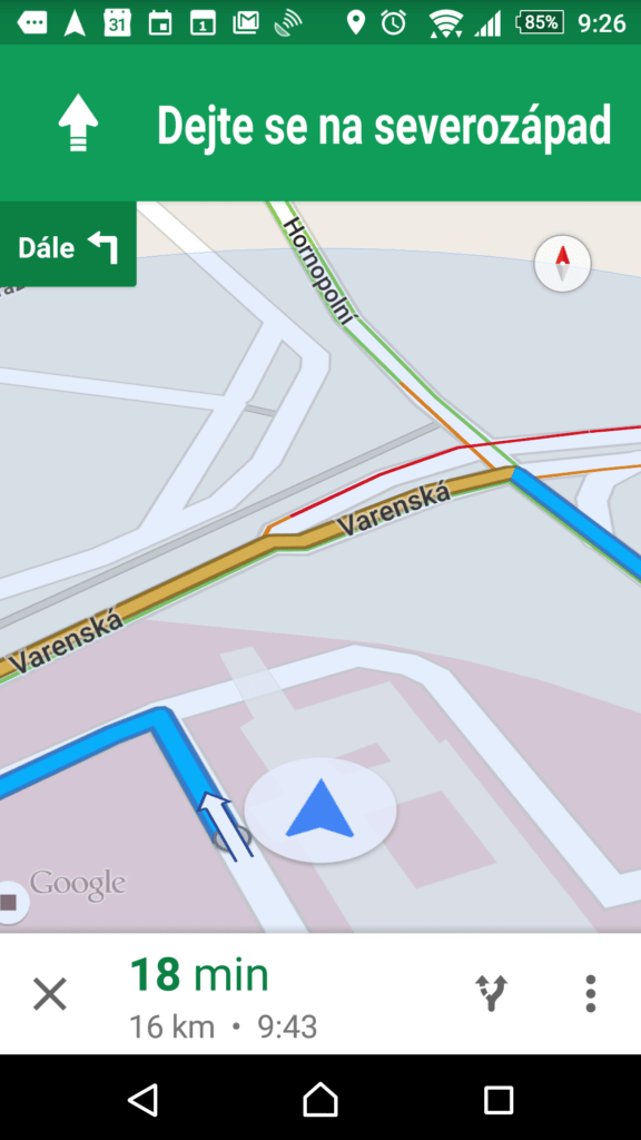 Navigace na čerpací stanici