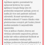 Text převedený do poznámky