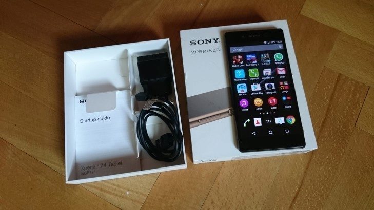Sony Xperia Z3+ - obsah balení