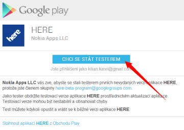 Navigace HERE: Chci se stát testerem
