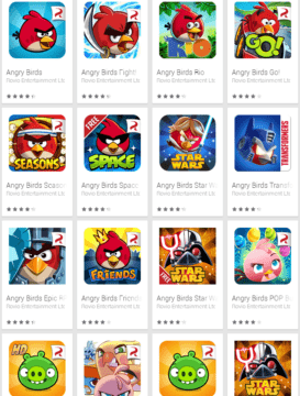 Portfolio her Angry Birds