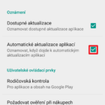 Automatické aktualizace aplikací