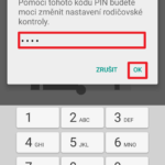Zadání PINu