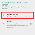 Nastavení filtrování