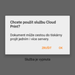 Aktivace podpory tisku