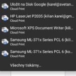 Tisk z prohlížeče Chrome