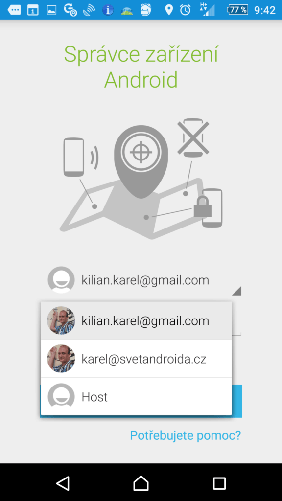 Správce zařízení Android