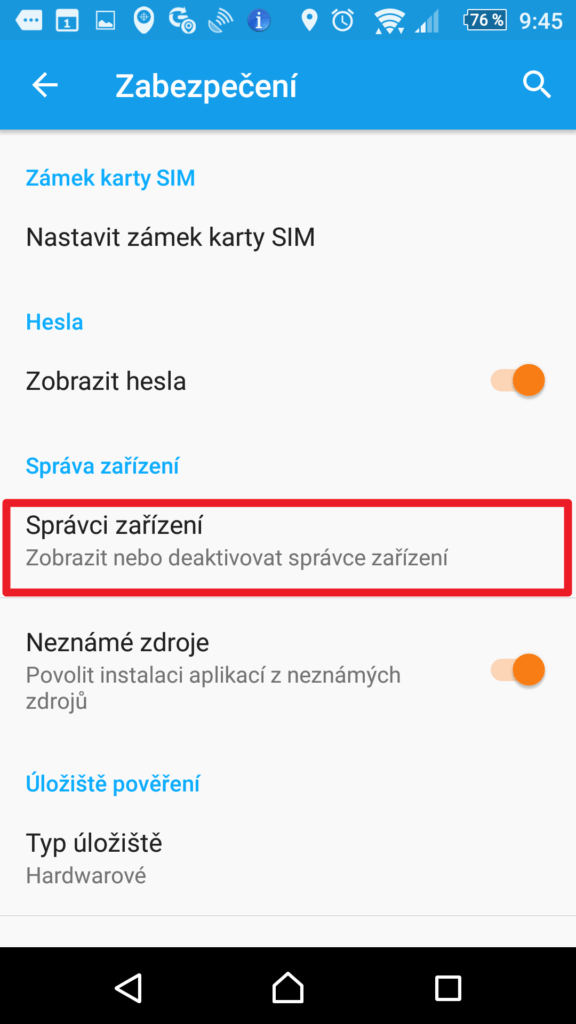 Správci zařízení