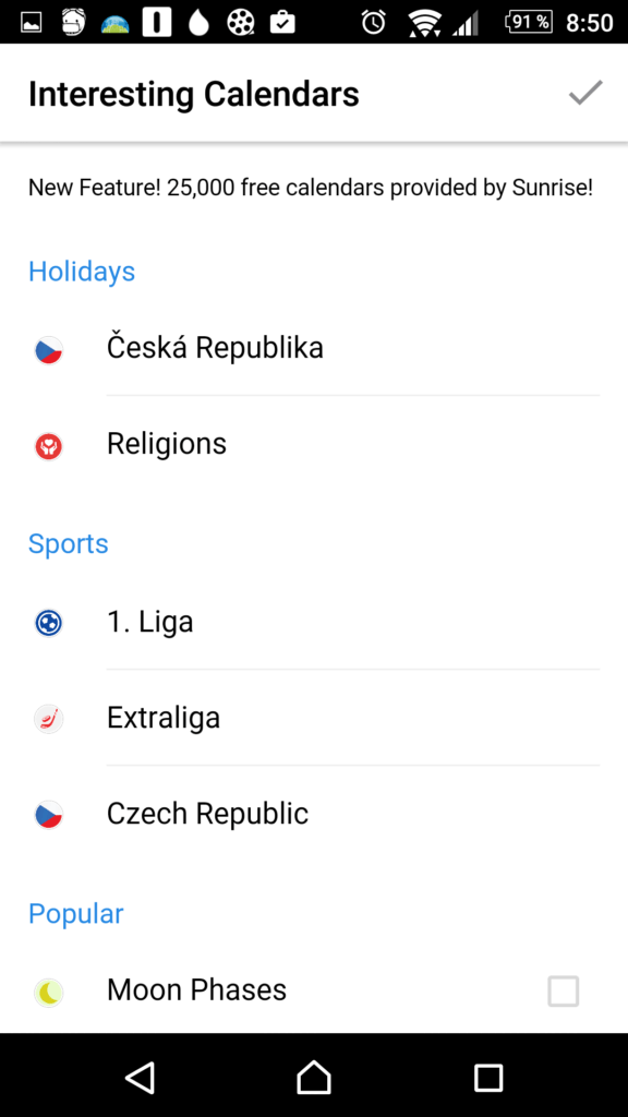Sunrise Calendar