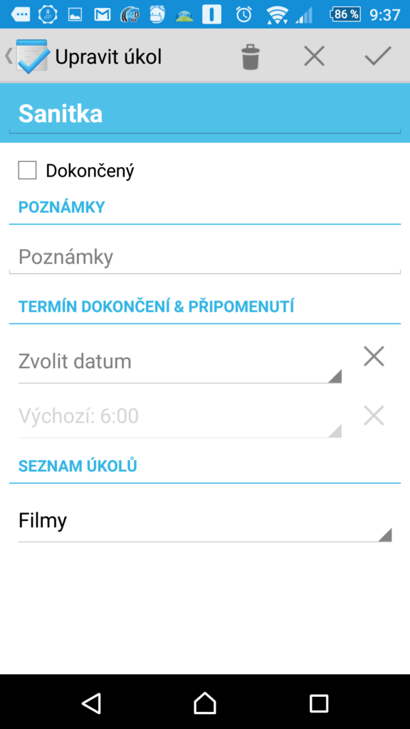 Tasks (Úkoly)