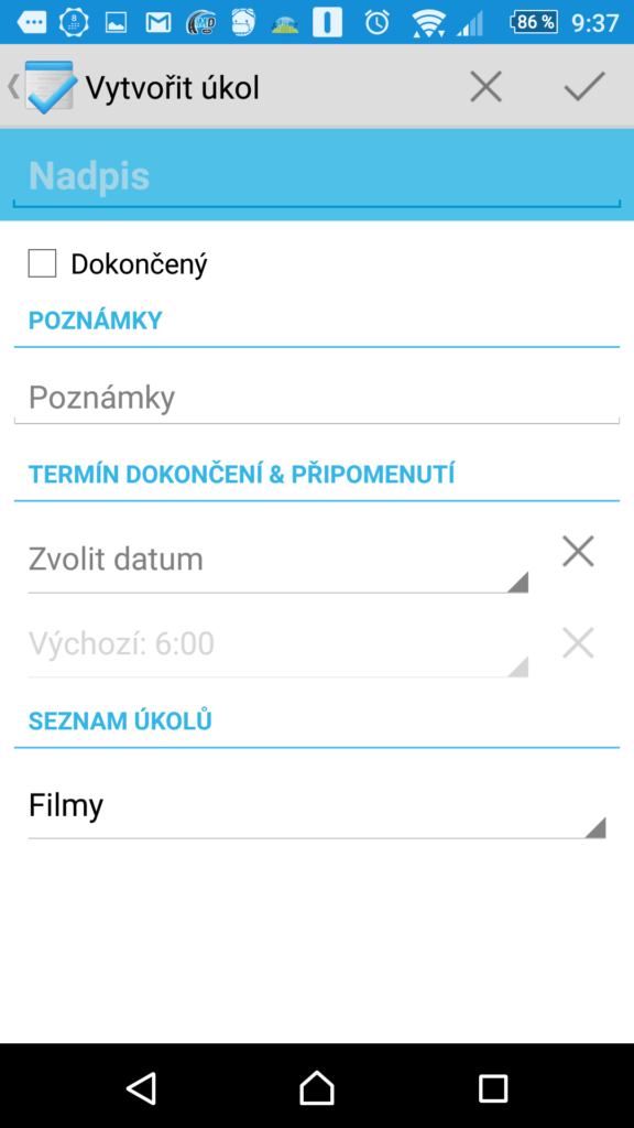 Tasks (Úkoly)